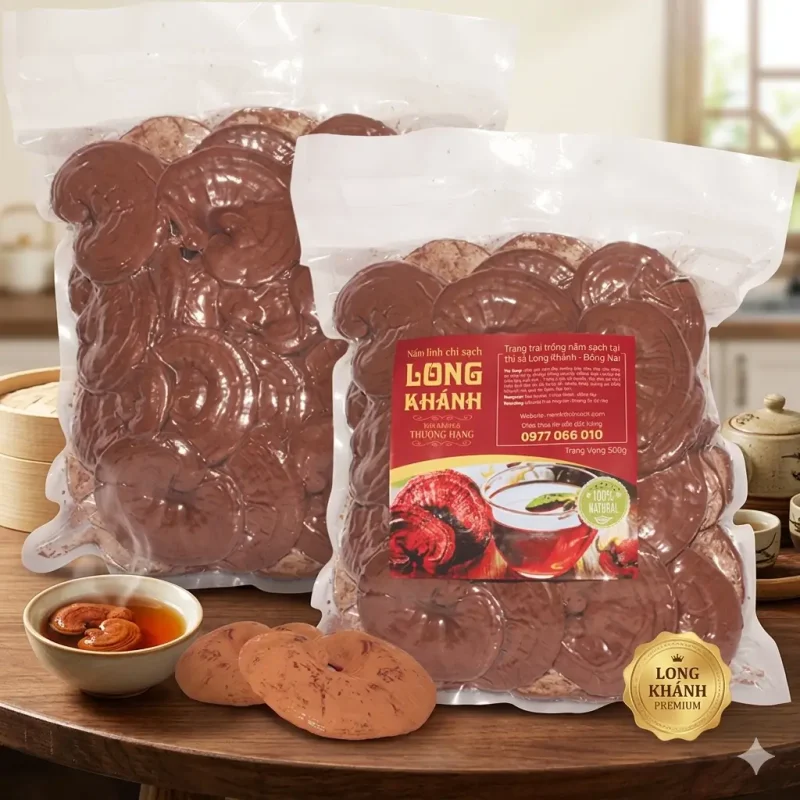 Nấm Linh Chi Long Khánh Thượng Hạng (Nguyên Tai 1Kg)