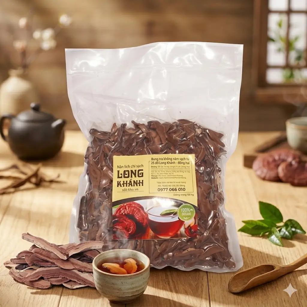 Nấm Linh Chi Thái Lát